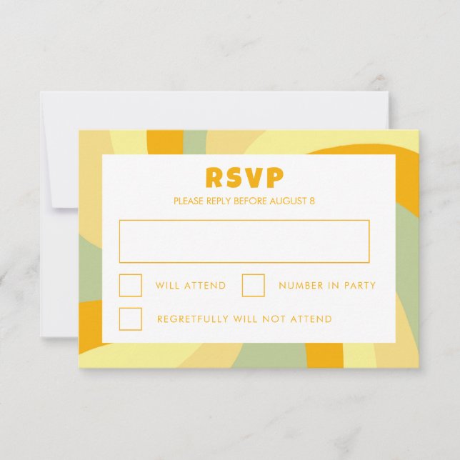 Cartão RSVP Estrela giratória moderna do Bar personalizado Dav (Frente)