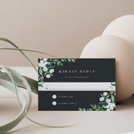 Cartão RSVP Estufa | Elegante Aquarela Botânica