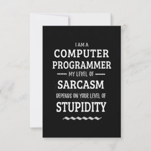 Cartão RSVP Eu Sou Um Programador de Computador