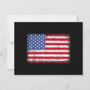Cartão RSVP EUA Bandeira Patriótica Americana Para Homens Meni