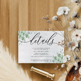 Cartão RSVP Eucalyptus Modern Adicione Seus Próprios Detalhes 