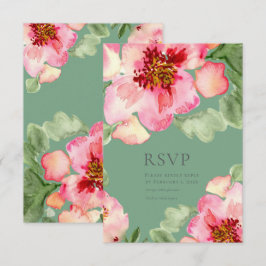 Cartão RSVP Fabulous Florals Garden Party Bridal Shower