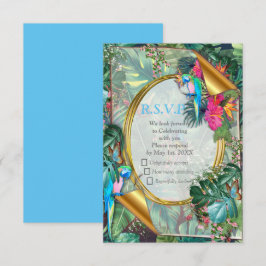 Cartão RSVP Fantasia Whimsical World com Flavor Tropical