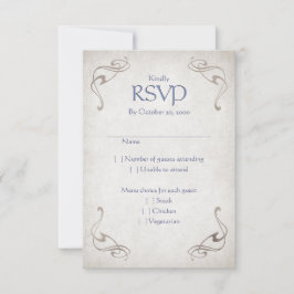 Cartão RSVP Fantasy Medieval Celtic Wedding