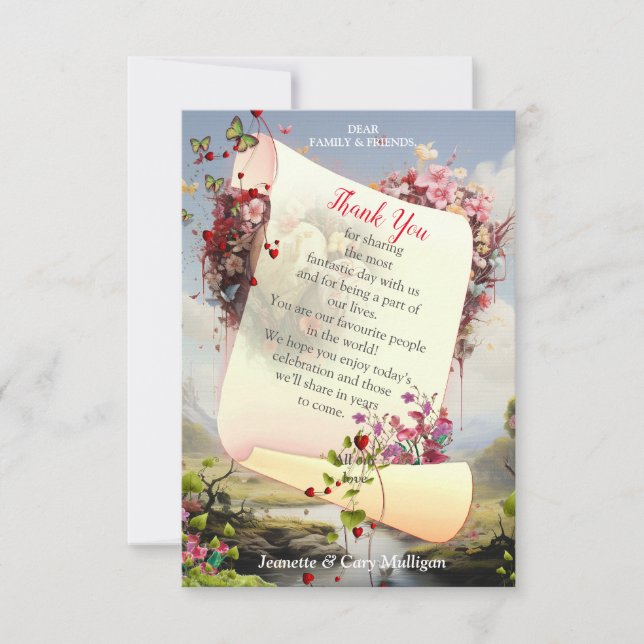 Cartão RSVP Fantasy Realms of Magic Scenery designs (Frente)