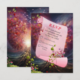 Cartão RSVP Fantasy Realms of Magic Scenery designs