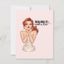 Cartão RSVP Fecha-o com uma beijoca!