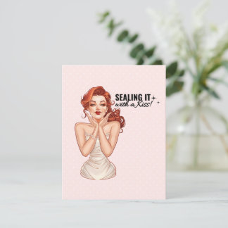 Cartão RSVP Fecha-o com uma beijoca!