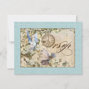 Cartão RSVP Feiras Encantadas Casamentos vintage Florais