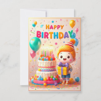Cartão RSVP Feliz aniversário