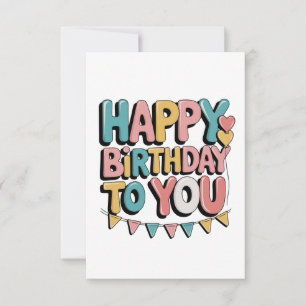 Cartão RSVP Feliz Aniversário Espumante