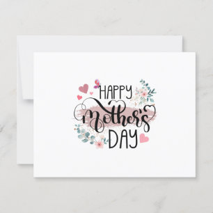 Cartão RSVP Feliz Dia de as mães 2025 - Floral cômoda para as