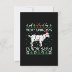 Cartão RSVP Feliz Natal Gente Sujo de Cabra Feia Natal Feio