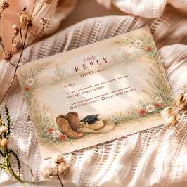 Cartão RSVP Festa de Formatura Boho Cowgirl