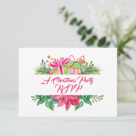 Cartão RSVP Festa de Natal de Eleição de Natal