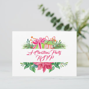 Cartão RSVP Festa de Natal de Eleição de Natal