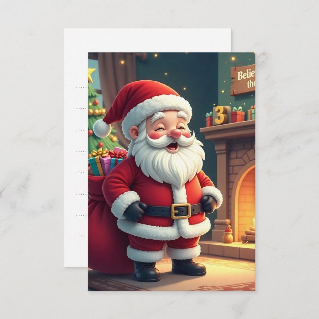 Cartão RSVP Festive Holiday Home Accent - Christmas Decorative (Frente/Verso)