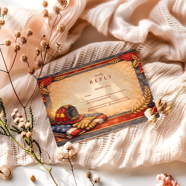 Cartão RSVP Fire Department Graduation (Criador carregado)