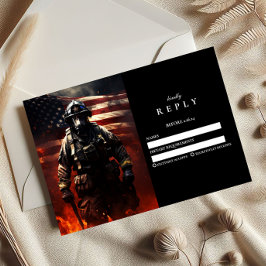 Cartão RSVP Firefighter Class of 2026 Graduation