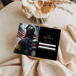 Cartão RSVP Firefighter Graduation Ceremony