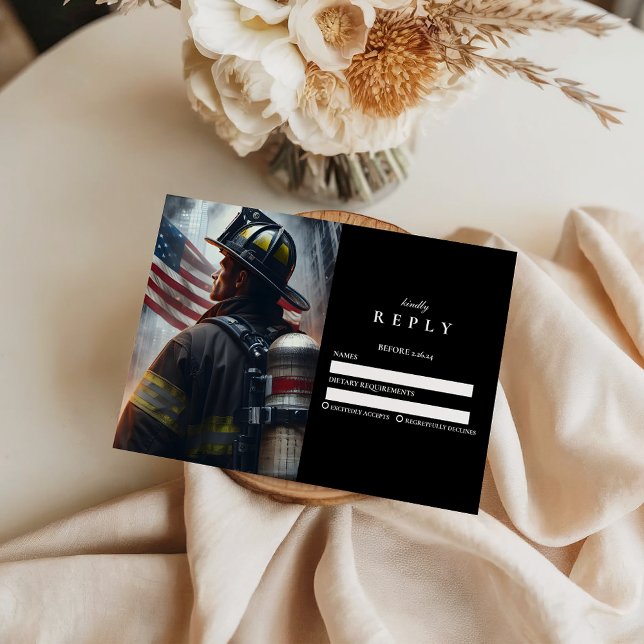 Cartão RSVP Firefighter Graduation Ceremony (Criador carregado)