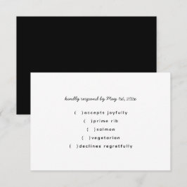 CARTÃO RSVP FITA PRETA E ARCO