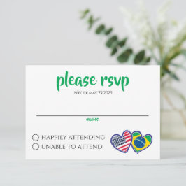 Cartão RSVP Flagres do Coração Americano