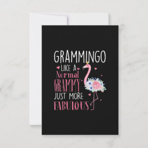 Cartão RSVP Flamingo Grammingo Como Um Grammy Normal Engraçad