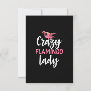 Cartão RSVP Flamingo - Presentes de Lady Flamingo Loucos