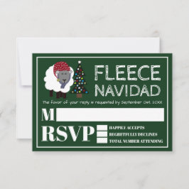 Cartão RSVP Fleece Navidad, vice-presidente do partido de Nata