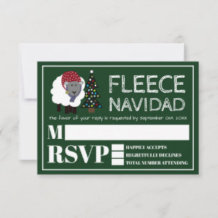 Cartão RSVP Fleece Navidad, vice-presidente do partido de Nata