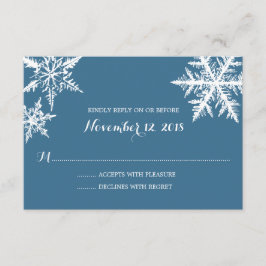 Cartão RSVP Flocos de neve de gelo de inverno | VP de Casament