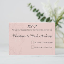 Cartão RSVP Flor de Cetim