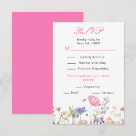Cartão RSVP Flor de Primavera Floral 
