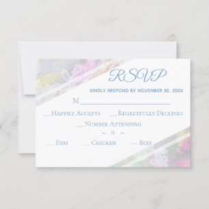 Cartão RSVP *~*Flor de Renda Vintage Casamento Romântico