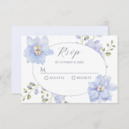 Cartão RSVP Flor macia púrpura