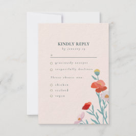 Cartão RSVP Floral Harmony