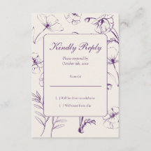 Floral Roxo Minimalista de 30º Aniversário