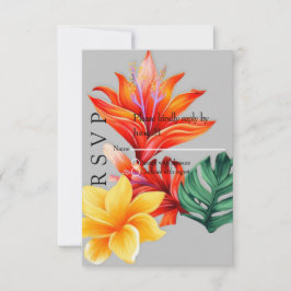 Cartão RSVP Floral tropical 