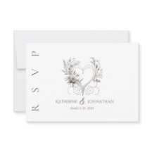 Flores Brancas Modernas com Casamento Cardíaco