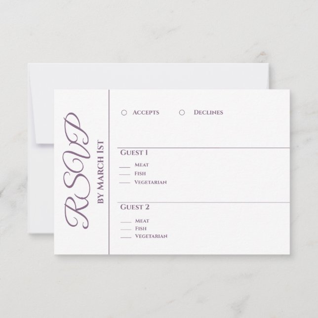 Cartão RSVP Flores De Aquarela - Fazendo-Casamento- (Verso)