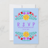 Flores de Fiesta mexicanas, Quinceanera Azul Claro