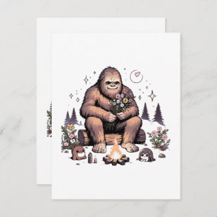 Cartão RSVP Flores Sasquatch Holding