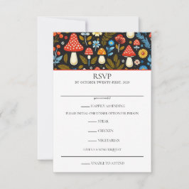 Cartão RSVP Floresta de Cottagecore