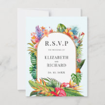 Folhas Tropicais Florais Casamento na Praia