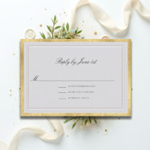 Formal Modern Classic Elevated Ivory Gold Wedding