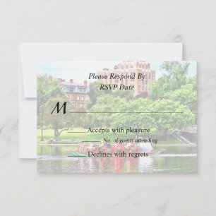 Cartão RSVP Fornecedores de casamento no Jardim Público de Bos