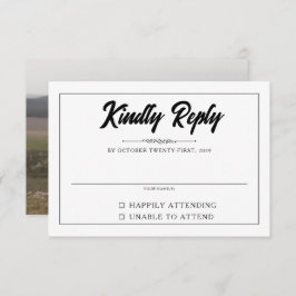 Cartão RSVP Foto casual