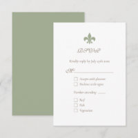 França Regência Verde Fleur de Lis Chic