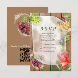 Cartão RSVP Frutas tropicais de água doce